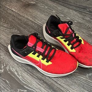 Nike Red and Yellow Athletic Sneakers